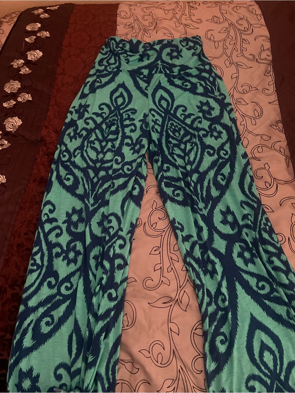 Herschel Supply Company Teal and Navy Swirl Print Fabric